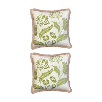 2PK J.Elliot Home Renna Outdoor Cushion Pillow Household Decor 50x50x12cm Olive