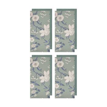 4x 2pc J.Elliot Home Nordhem Tea Towels 50x70x0.2cm Blue Grey Floral Multi