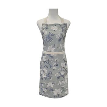 J.Elliot Home Nordhem Floral Kitchen Apron 83x68x0.2cm Blue Grey