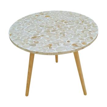 J.Elliot Home Elodie Pearl Large Side Table Furniture 55x55x52cm Natural