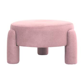 J.Elliot Home Cresent Velvet Stool Chair Furniture 65x65x35cm Rich Blush