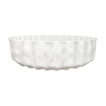 J.Elliot Home Tidal Glass Bowl Large 30x30x8.5cm Cream