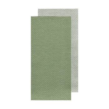 2pc J.Elliot Home Field & Thread Woven Kitchen Tea Towels 50x70x2cm Olive