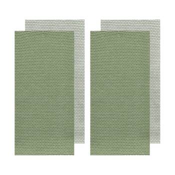 2x 2pc J.Elliot Home Field & Thread Woven Kitchen Tea Towels 50x70x2cm Olive