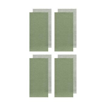 4x 2pc J.Elliot Home Field & Thread Woven Kitchen Tea Towels 50x70x2cm Olive
