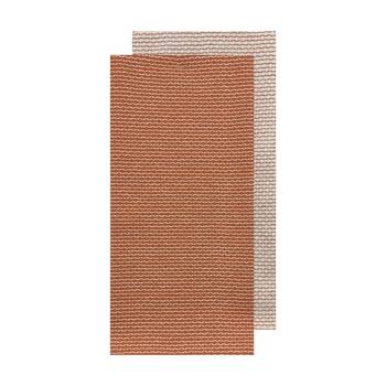 2pc J.Elliot Home Field & Thread Woven Kitchen Tea Towels 50x70x2cm Terracotta