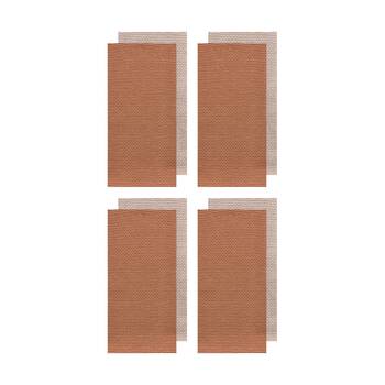 4x 2pc J.Elliot Home Field & Thread Woven Kitchen Tea Towels 50x70x2cm Terracotta