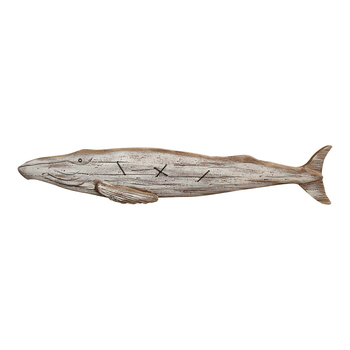 LVD Whale 90cm Timber Wall Art Home Decor - Natural/White