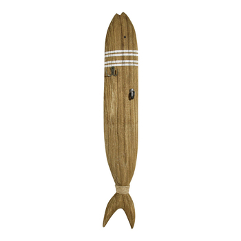 LVD Timber 90cm Boat House Fish Wall Metal Hook - Natural