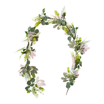 LVD Garland 150cm Plastic Floral Silvergum Home Decor Display
