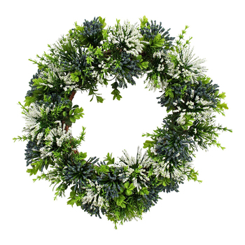 LVD Wreath 40cm Plastic Hamptons Burst Home Decor - Green