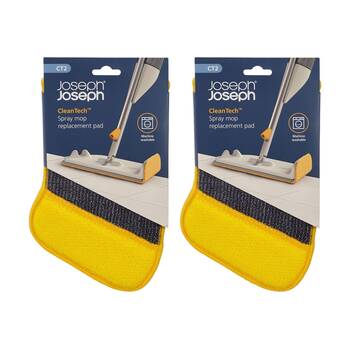 2PK Joseph Joseph CleanTech Spray Mop Replacement Scourer Pad Microfibre