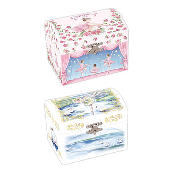 2pc Kaper Kidz Rosabella Ballerina & Azurea Ballerina Dome Music Box Toy 3y+