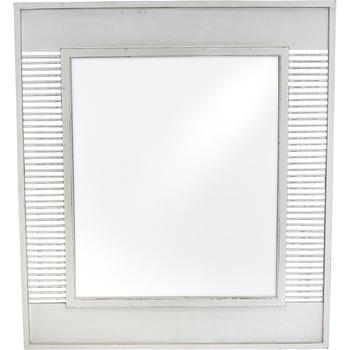 LVD Beach House Timber/MDF/Glass 90cm Mirror Rectangle - White