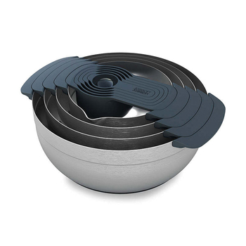 9pc Joseph Joseph Nest Stainless Steel Bowl Food Preparation Set - Silver