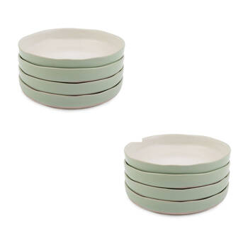 2x 4pc Jamie Oliver Stoneware Big Love Dishy Bowl Set 22cm - Green