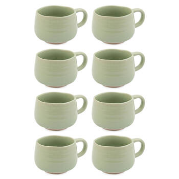 8PK Jamie Oliver Big Love Cosy Cuppa Mug 375ml Stoneware Green