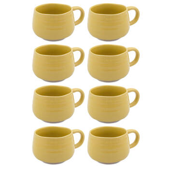 8PK Jamie Oliver Big Love Cosy Cuppa Mug 375ml Stoneware Yellow