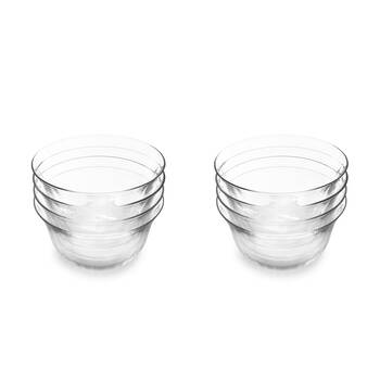 2PK 4pc Jamie Oliver Big Love Dreamy Fluted-Glass Dessert Dishes 14cm Clear