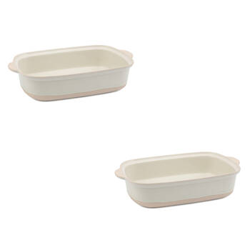 2PK Jamie Oliver Stoneware Big Love Epic Roaster 39x25cm - White