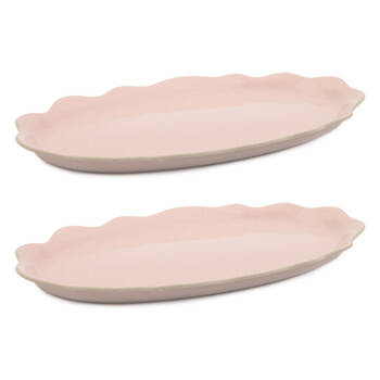2PK Jamie Oliver Big Love Pass-Me Platter Stoneware 35x20cm - Pink