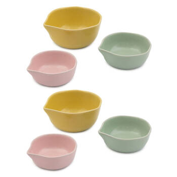 2x 3pc Jamie Oliver Big Love Pinch-Me Pots Measuring Cup Set