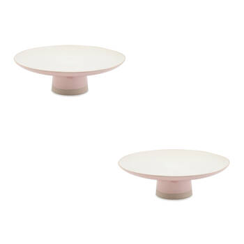 2PK Jamie Oliver Stoneware Big Love Showstopper Cake Stand 31x10cm - Pink