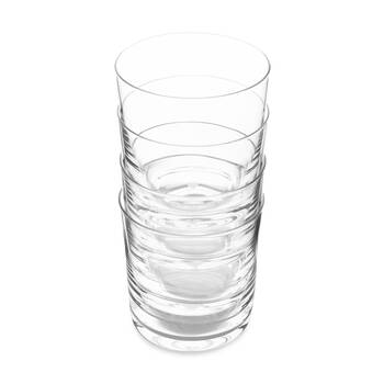 4pc Jamie Oliver Big Love Timless Top Tumbler Glass Set 320ml Clear
