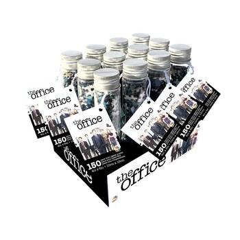 12pc Aquarius The Office Cast Tube Puzzle Counter Display Game