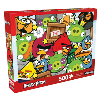 500pc Aquarius Angry Birds Collage Jigsaw Puzzle 35x48cm