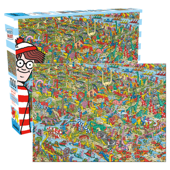 1000pc Aquarius Where's Waldo Dinosaurs Jigsaw Puzzle Game