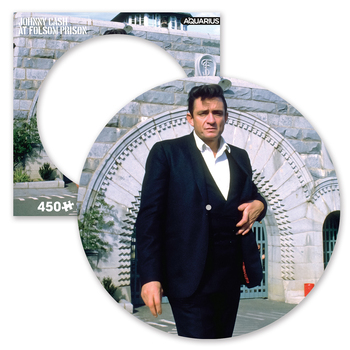 450pc Aquarius Johhny Cash Folsom Prison 35cm Picture Disc Puzzle Jigsaw