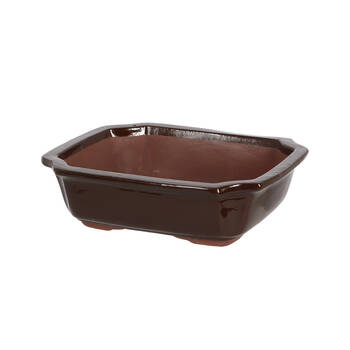 Esschert Design Rectangular Bonsai Pot Gardening Accessory Medium Brown