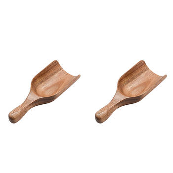 2PK Essen Acacia Wood Scoop 15x5x3cm Durable Natural Kitchen Tool Beige
