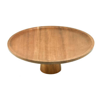 Essen Acacia Wood Stand 36x14cm Cake Natural Finish Serveware Brown