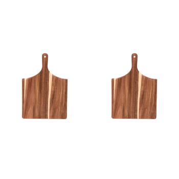 2PK NF Living Acacia Wooden Cutting Board 42x29 Serving Kitchen Gadgets Brown