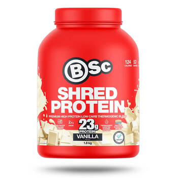 BSc Premium High Protein Shred Powder Post Workout 52 Serves 1.8kg Vanilla