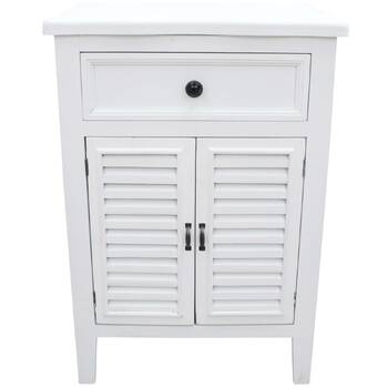 LVD Fir Wood 55x68cm Cabinet Shutter w/ Drawer Furniture - White