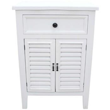 LVD Fir Wood 55x68cm Cabinet Shutter w/ Drawer Furniture - White