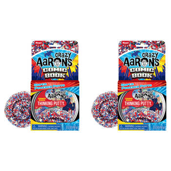 2PK Crazy Aarons Thinking Putty Trendsetters Comic Book Fidget Kids Toy 3y+