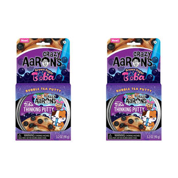2PK Crazy Aarons Thinking Putty Trendsetters Brown Sugar Boba Fidget Toy 3y+