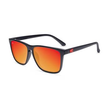 Knockaround Fast Lanes Sunglasses Polarised UV400 Matte Black/Red Sunset