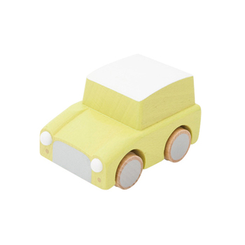 Kiko & gg Kuruma Car/Vehicle Kids/Children Fun Play Wooden Toy 3y+ Yellow