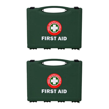 2PK First Aid Kits Australia Deluxe Car First Aid Kit Box - Green