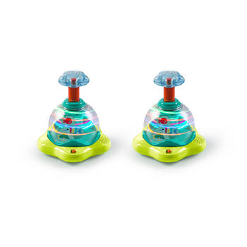 2PK Bright Starts Press & Glow Spinner Interactive Baby Toy w/Lights and Sounds 6m+