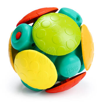 Bright Starts Wobble Bobble Crawl & Chase Ball Baby Activity Toy w/Music 3m+