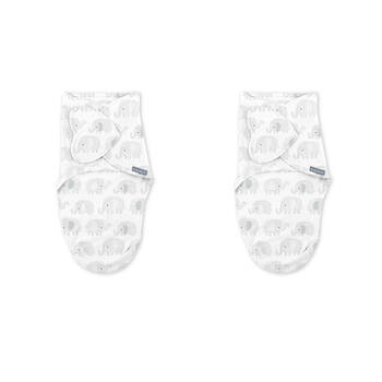 2PK SwaddleMe by Ingenuity Monogram Collection Baby Swaddle Star Dot 0-3m