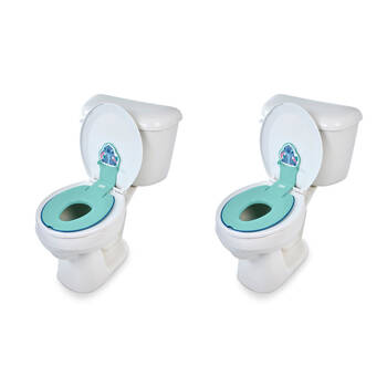 2PK Disney Junior Stitch Flip & Sit Potty Seat Kid's Toilet Training Tool Blue 18m+