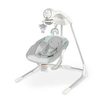 Ingenuity InLighten Soothing Baby/Newborn Swing Van the Elephant w/20 Sounds 0m+