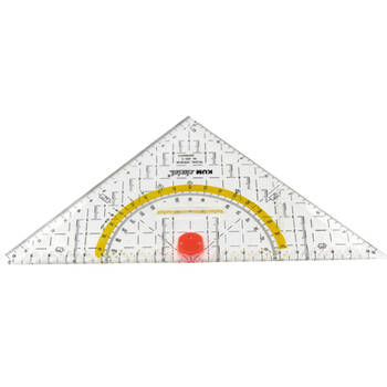 Kum Students Precise Compass-Triangle Protractor Drawing Instrument 22cm